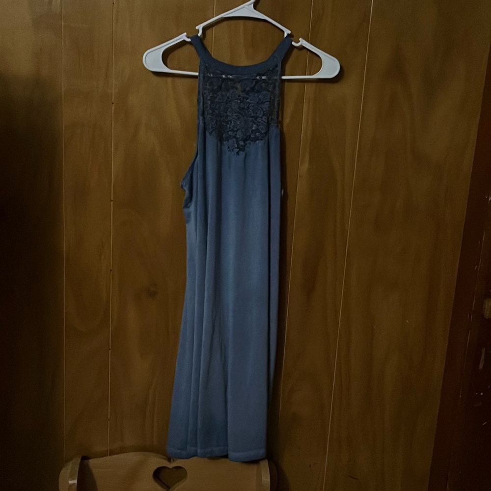 👗✨Light weight breezy sleeveless lace top summer dress / size medium /